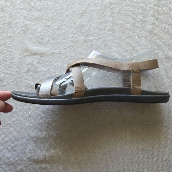 Olukai Sandals Womens 9 W Brown Bronze Upena Leather Strappy Toe Loop Adjustable - Picture 3 of 11